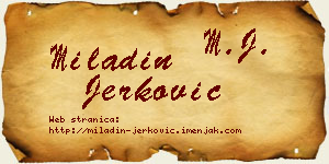 Miladin Jerković vizit kartica